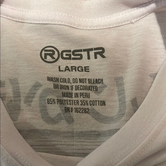 White Short Sleeve Tee with Colorful Graphic Design - Picture 5 of 6